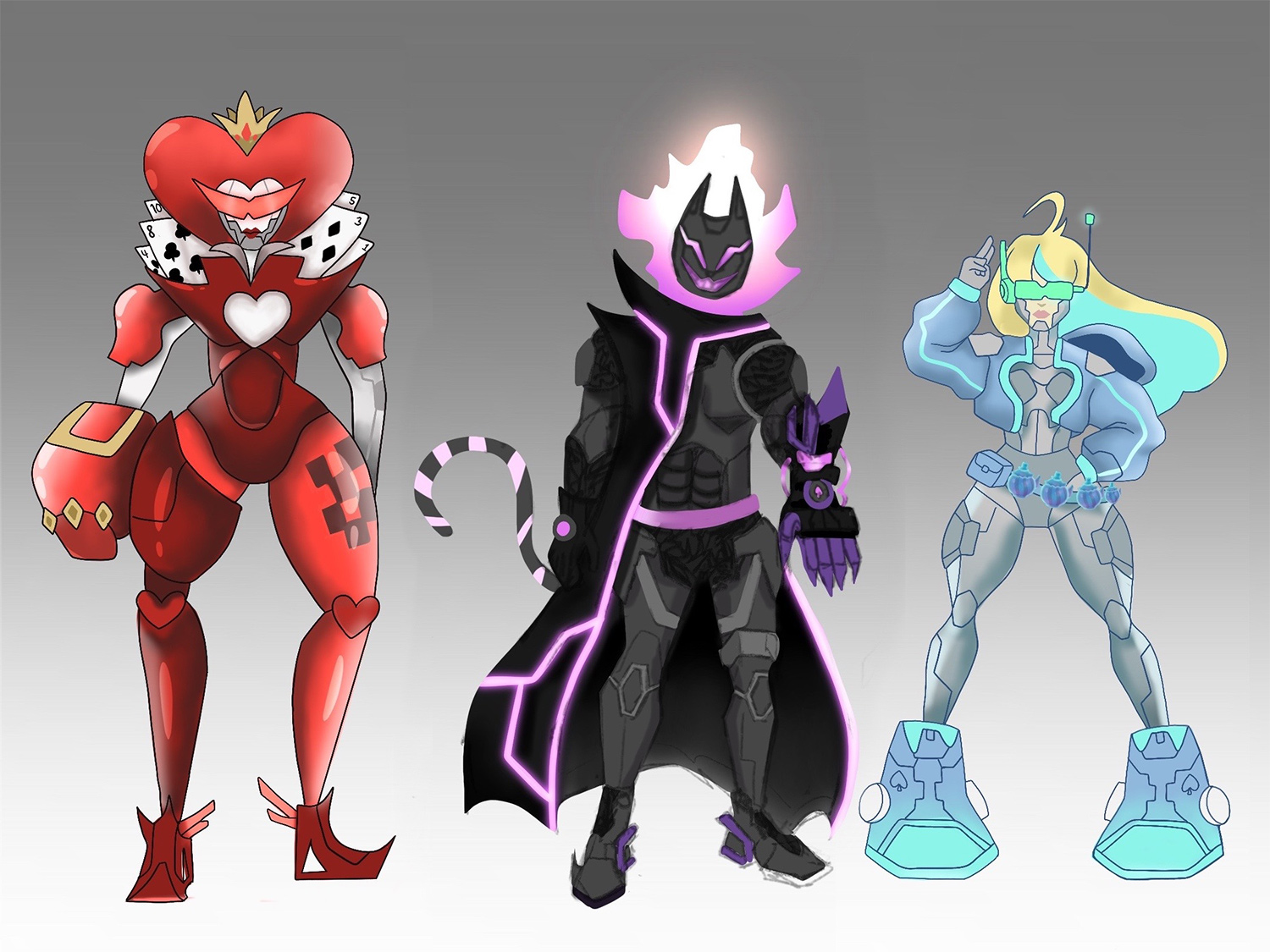 Concept art of Alice in Cyberland character design