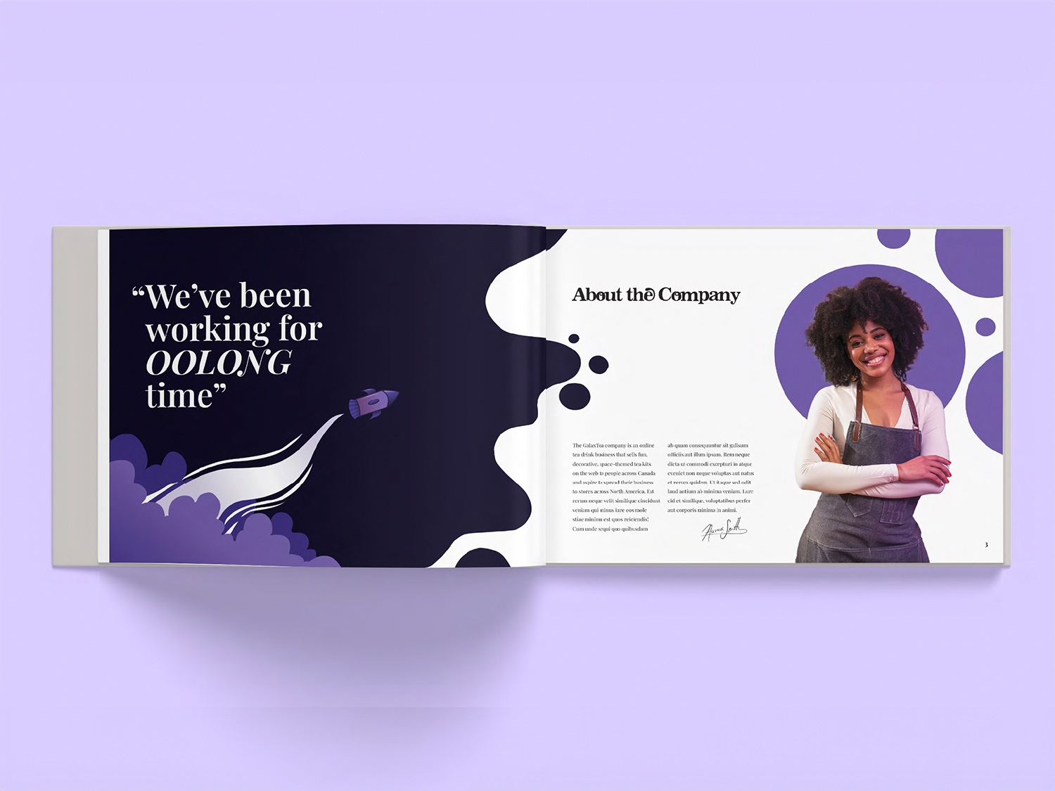 Galaxtea Annual Report Owner Spread Layout