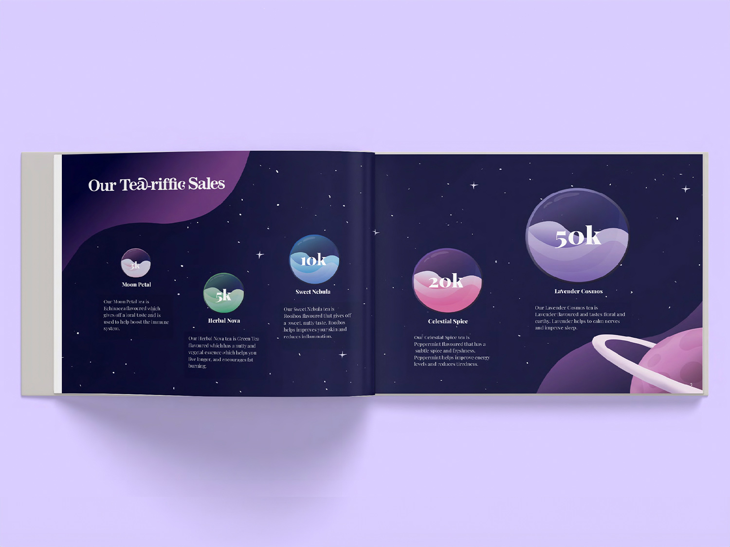 Galaxtea Annual Report Sales Layout